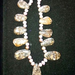 Freshwater Pearl and Russian Turitella Necklace